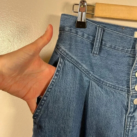 Madewell Western Yoke Jeans Size 25 High Rise Straight Leg Medium Wash Retro - Picture 5 of 9